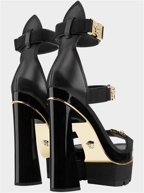 versace strappy heels|versace platform shoes.